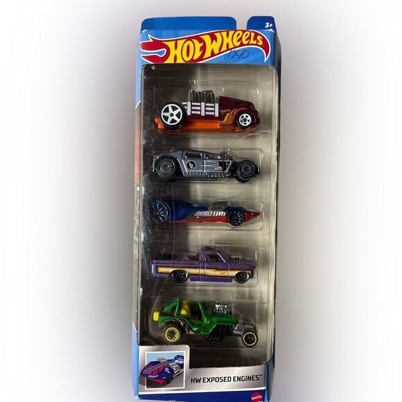 Nwt Hotwheels exposed engines 5 pack - Picture 1 of 2